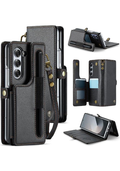Samsung Galaxy Z Caseme 6 5g Kart Tutucu Ince Kılıf Pu (Yurt Dışından)