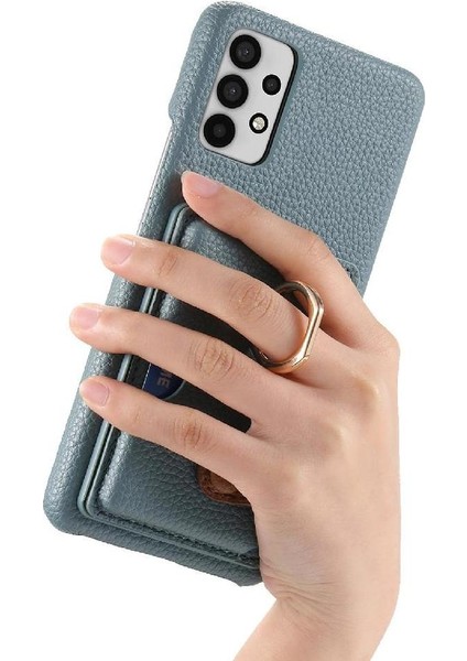 Samsung Galaxy A32 5g Premium Dokulu Deri Kart Yuvaları Halka (Yurt Dışından) fiyatları