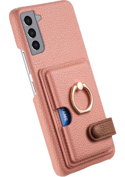 Samsung Galaxy S21 Artı Halka Standı Premium Dokulu Deri Kart (Yurt Dışından) fiyatları