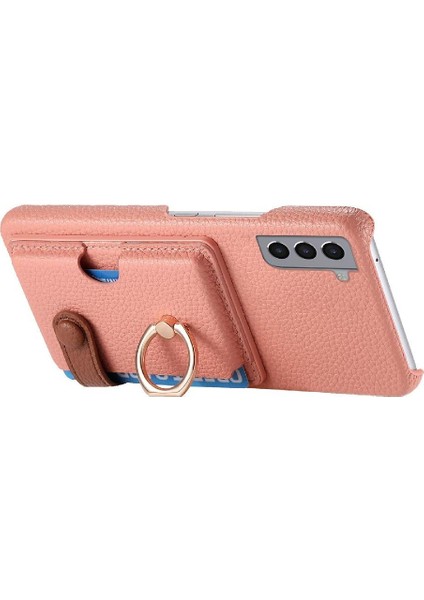 Samsung Galaxy S21 Artı Halka Standı Premium Dokulu Deri Kart (Yurt Dışından) modelleri