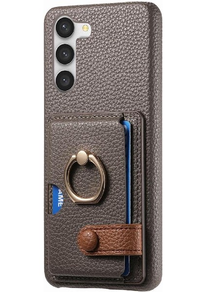 Samsung Galaxy S23 Artı Premium Dokulu Deri Kart Yuvaları Halka (Yurt Dışından) fiyatları