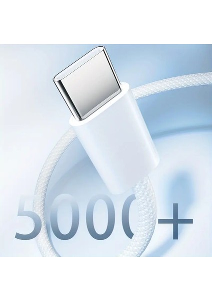 Type-C To iPhone Uyumlu Hızlı Şarj ve Data Kablosu Örgülü Kablo iPhone 14 13 12 11 x 7 8 Serileriyle Uyumlu Beyaz fırsatları