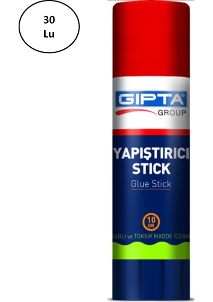 Gıpta Glue Stick Yapıştırıcı 10GR Beyaz 30'lu
