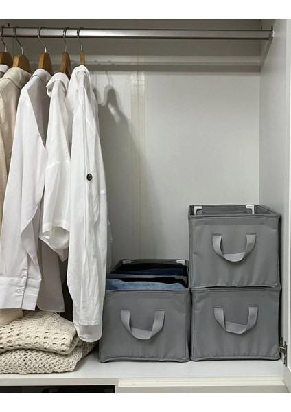 2 Adet Çelik Dolap Içi Düzenleyici 45 x 25 x 20 Raf Düzenleyici Saklama Katlanabilir Kıyafet Organizeri