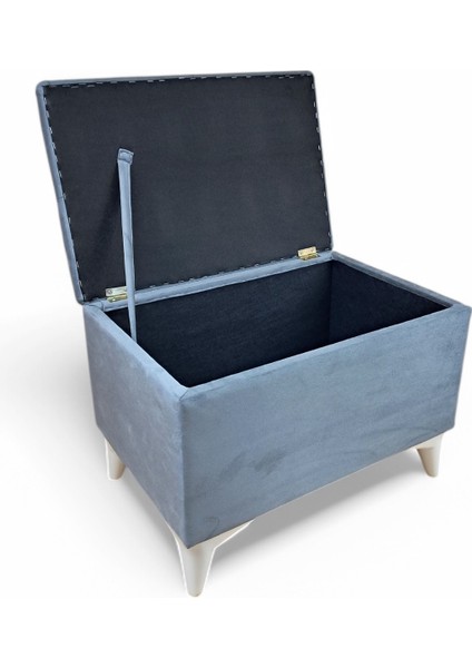 Cassa Sandıklı Puf & Bench - Açık Gri