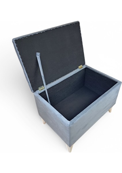 Cassa Sandıklı Puf & Bench - Açık Gri