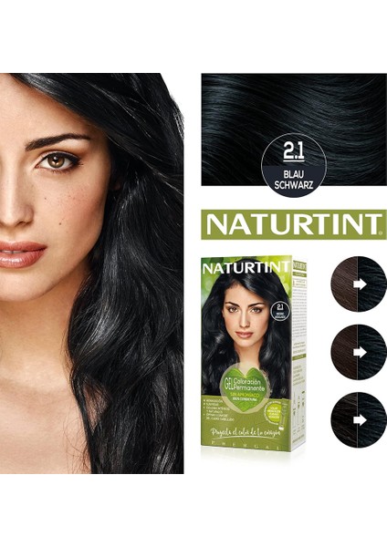 2.1 Mavi Siyah Doğal Saç Boyası 170 Ml fiyatları