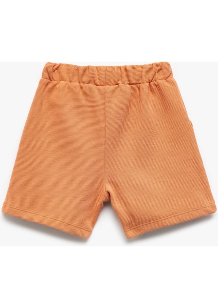 Pamuklu Beli Bağcıklı Cep Detaylı Basic Şort fiyatları