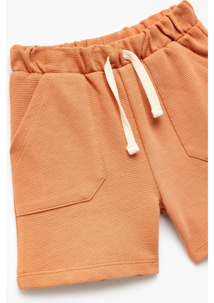 Pamuklu Beli Bağcıklı Cep Detaylı Basic Şort modelleri