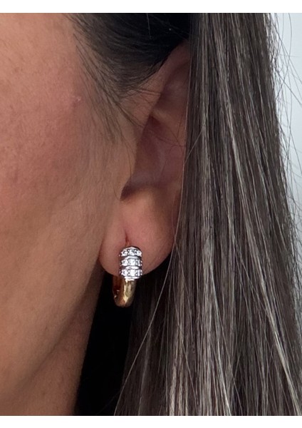 Taşlı Halka Küpe modelleri