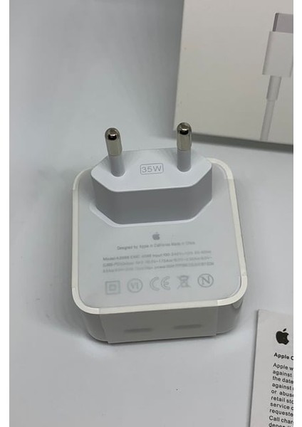 Apple Uyumlu 35 W Hızlı Şarj Destekli Çift Usb-C Bağlantı Noktalı Ikili Şarj Adaptörü