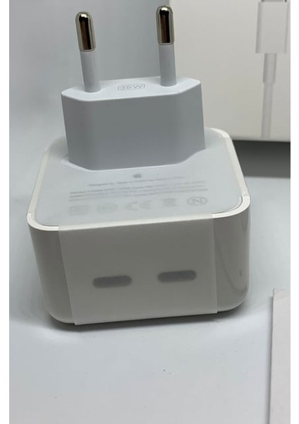 Apple Uyumlu 35 W Hızlı Şarj Destekli Çift Usb-C Bağlantı Noktalı Ikili Şarj Adaptörü