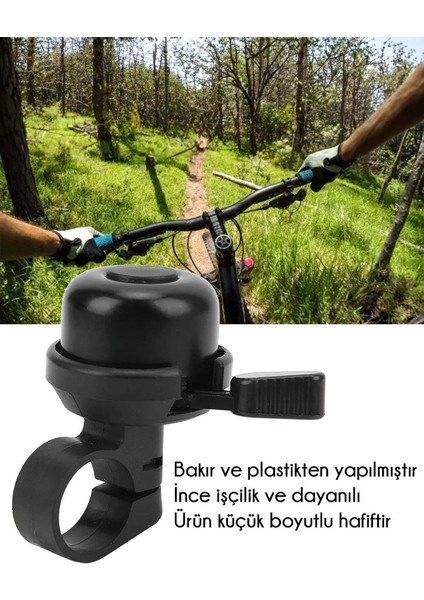 Ultra Light Siyah Metal Bisiklet Zili Bisiklet Zil Bisiklet Aksesuarı Korna Ikaz 1 Adet