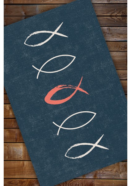 Renkli Balık Desenli Halı Sade Halı Dokuma Kaymaz Tabanlı Halı Dijital Baskılı Yıkanabilir Mutfak Halısı Genç Odası Halısı modelleri