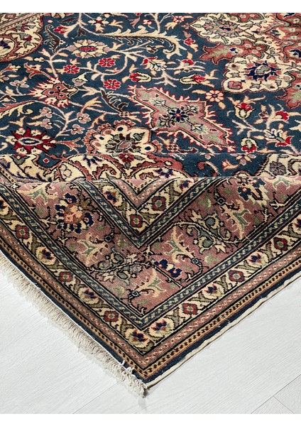 193 x 291 cm Büyük Boy El Dokuma Harika Desenli Mavi Renkli Anadolu Kilim fiyatları