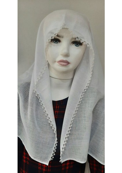 2 Taraf Iğne Oyası Pembe Buncuklu En 98cm Boy 113cm