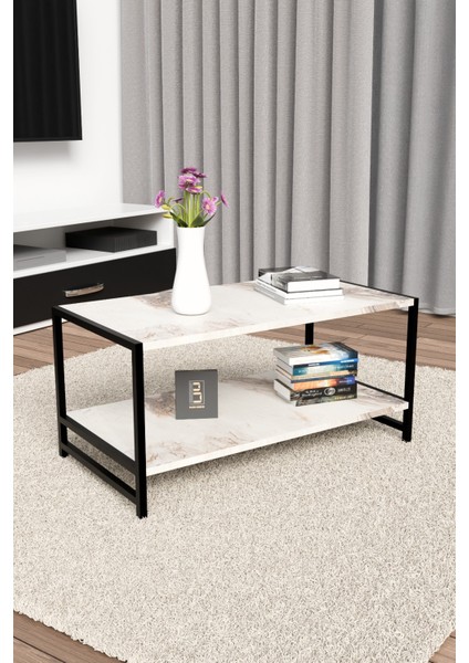 Modern & Şık Orta Sehpa Metal Çerçeve ile Dayanıklı Tasarım, Minimalist ve Fonksiyonel, Salon ,ofis