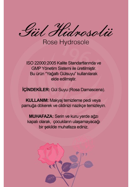 Gül Hidrosolü 200 ml