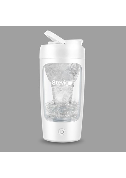 4 Gym Şarj Edilebilir Elektrikli Protein Shaker 650 ml White ST-226
