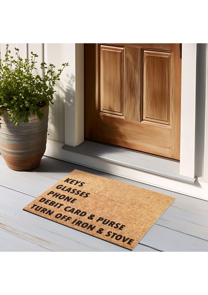 Sare By Kaşmir Home Dont Forget Dekoratif Paspas 45x75 cm Salon Mutfak Halısı Yolluk Kilim