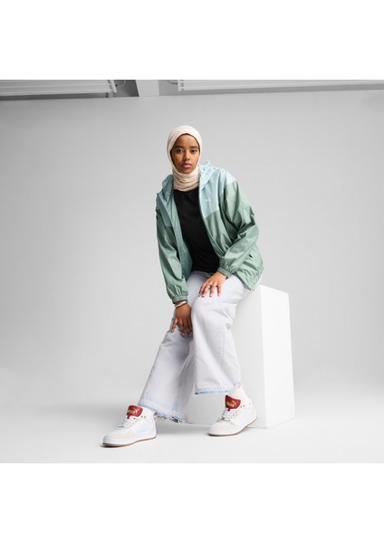 Ess Relaxed Windbreaker Kadın Yeşil Yağmurluk.30