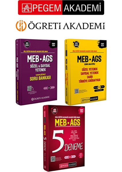 2025 Meb-Ags Soru Bankası Tamamı Çözümlü Sözel-Sayısal