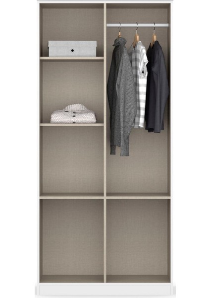 Aksu Giyinme Dolabı - Çok Amaçlı Dolap - Gardırop 90 cm -2 Kapaklı-2 Çekmeceli fiyatları