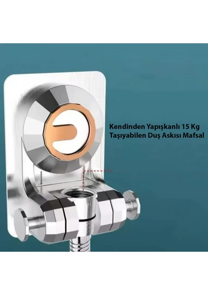 Krom Kendinden Yapışkanlı Askılık Duş Mafsalı Güçlü Yapışkanlı İki Askılı Duş Başlık Askısı Duş Mafsalı
