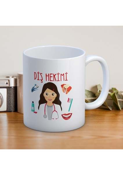 14 Mart Tıp Bayramı Diş Hekimi Baskılı Kupa Bardak
