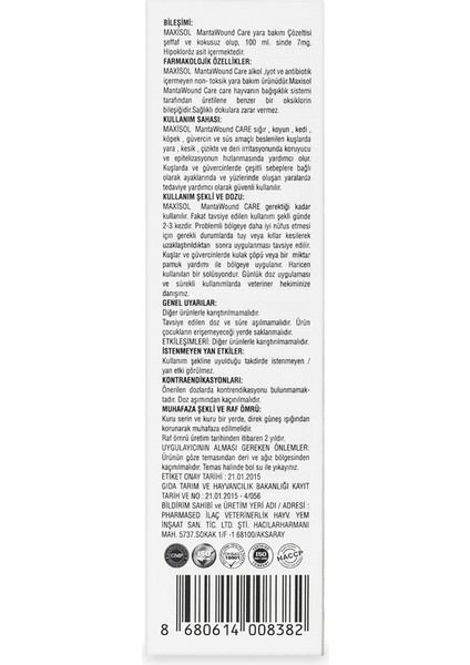 Tedypet Yara Bakım Spreyi – Kedi ve Köpekler İçin Hızlı Iyileştirici & Antiseptik Etki (100ML) fiyatları