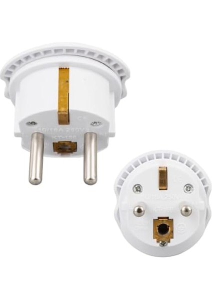 2 Adet Evrensel Uluslararası Priz Fiş Adaptör Çevirici 16A 250V Seyahat Fişi Dönüştürücü Adaptörü, 200'DEN Fazla Ülkede Abd/avustralya/uk, Ce Sertifikalı