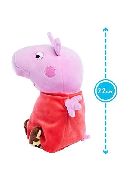 109261009, Peppa Pig, Sevimli Figür, Sesli, 22 Cm, Peluş Oyuncağı