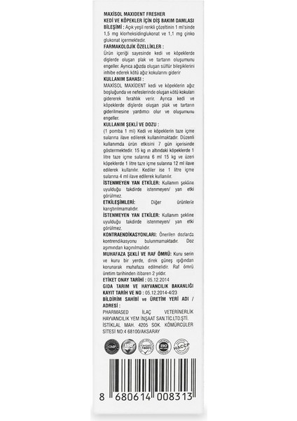 Tedypet Ağız & Diş Bakım Spreyi – Kedi & Köpekler İçin Ferah Nefes ve Plak Önleyici fiyatları