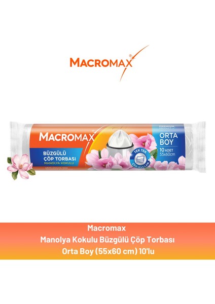 Büzgülü Manolya Çöp Torbası Orta Boy 10'lu