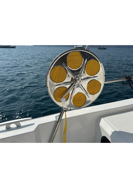60M Dyneema Ultraline (Quıklıne) Makaralı Sarı Yassı Halat