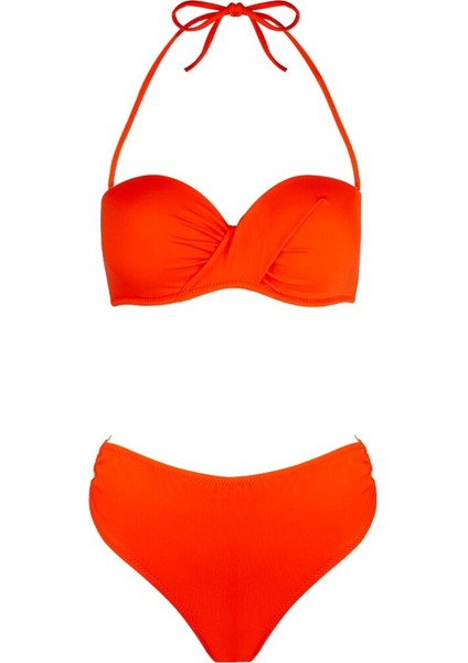 3404 Turuncu Straplez Bikini Takımı indirimleri