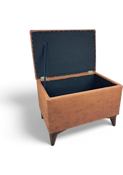 Cassa Sandıklı Puf & Bench - Nubuk Kiremit