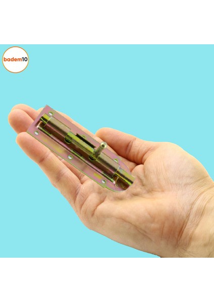 Mavzer Sürgü Kilit No:14 Kadmiyum 42X135 mm Sürgülü Kapı Pencere Emniyet Kilidi Sürgüsü