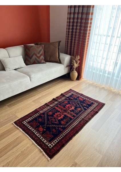 76 x 130 cm Mavi Canlı Renkli Çiçek Desenli Küçük Boy El Dokuma Kilim indirimleri