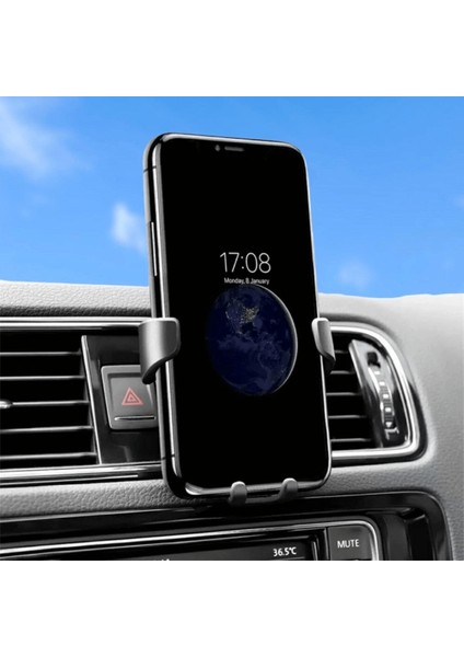 Araç Içi Klima Izgarasına Takılabilen Plastik Oto Telefon Tutucu Gravity ( Lisinya )