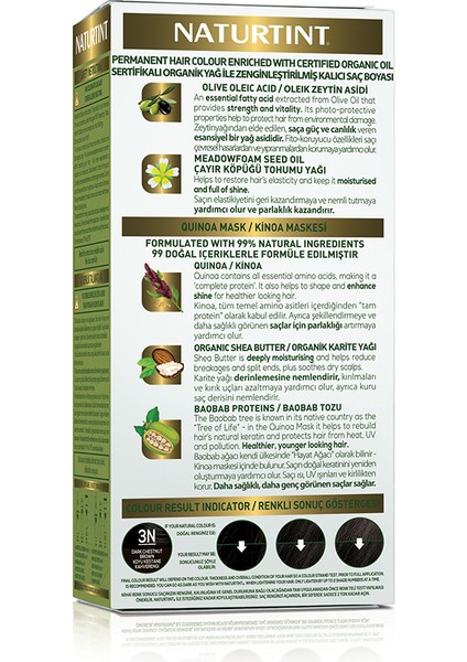 3n Koyu Kestane Doğal Saç Boyası 170 Ml