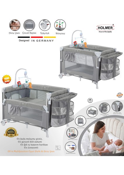 Maxi Comfort Coolstyle (Anne Yanı-Deluxe Kumaş) Premium Dönenceli Oyun Parkı/anne Yanı 70X110CM