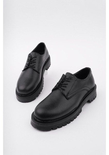 Juanita Kalın Taban Bağcıklı Günlük Casual Makosen Kadın Loafer Ayakkabı