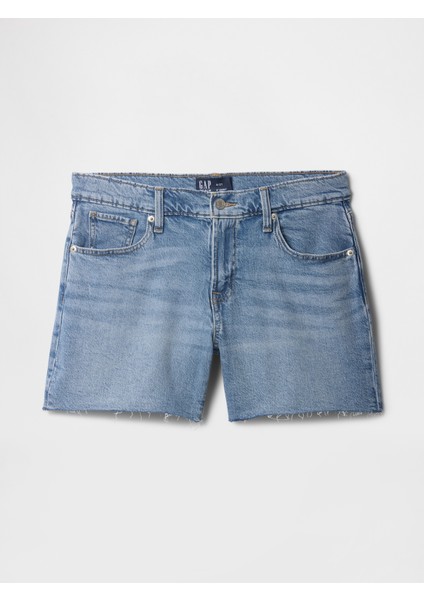 Kadın Mavi Ultrasoft Mid Rise 5'' Denim Şort fiyatları