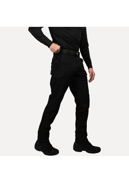 Kaan Taktik Pantolon Siyah 8 Cepli Ripstop Koruma Pantolonu