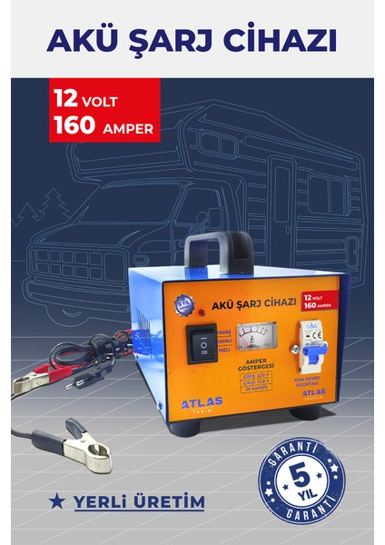 Karavan Akü Şarj Cihazı 12 Volt 160 Amper