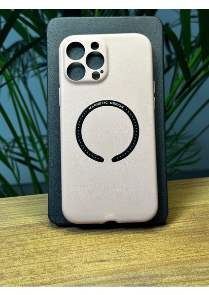 iPhone 13 Pro Max Ultra Darbe Emici Dışı Deri İçi Süet Özel Çizilmez Gennhola Kılıf