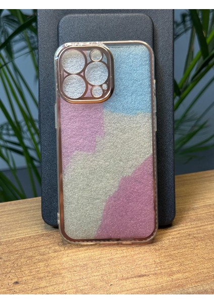 iPhone 13 Pro Darbe Emici Silikon Özel Mozaik Tasarımlı Kamera Çerçeve Koruyuculu Genncolor Kılıf C1