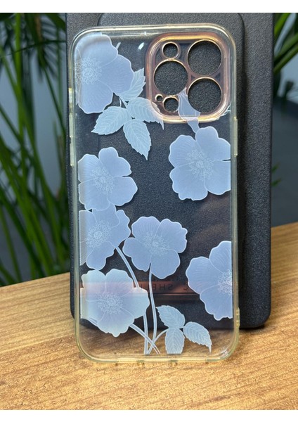 iPhone 13 Pro Darbe Emici Silikon Özel Çiçek Tasarımlı Kamera Çerçeve Koruyuculu Gennflower Kılıf F3 modelleri