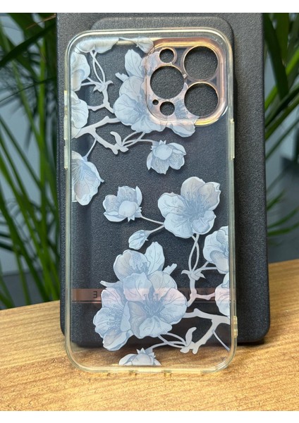 iPhone 12 Pro Darbe Emici Silikon Özel Çiçek Tasarımlı Kamera Çerçeve Koruyuculu Gennflower Kılıf F5 modelleri
